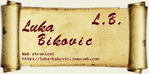 Luka Biković vizit kartica